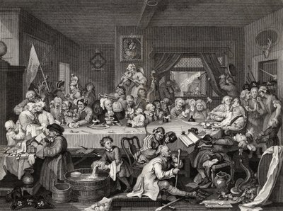 Eine Wahlunterhaltung, graviert von T.E. Nicholson, aus 