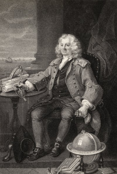 Captain Thomas Coram, gestochen von Benjamin Holl, aus 