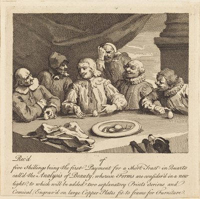 Kolumbus bricht das Ei von William Hogarth