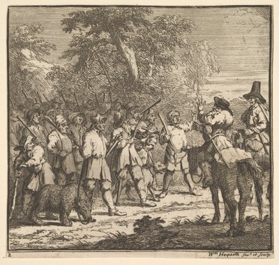 Hudibras Erstes Abenteuer Siebzehn kleine Illustrationen für Samuel Butlers Hudibras von William Hogarth