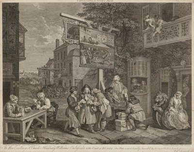 Humours of An Election (Satz von vier) (Gravur) von William Hogarth