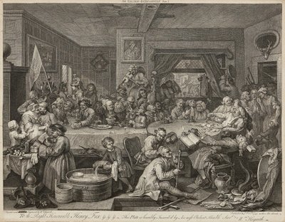 Humours of An Election (Satz von vier) (Gravuren) von William Hogarth