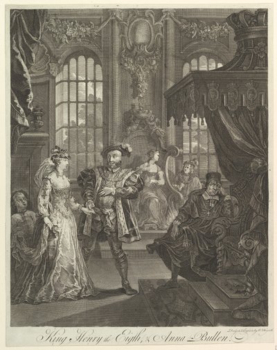 König Heinrich der Achte und Anna Bullen von William Hogarth