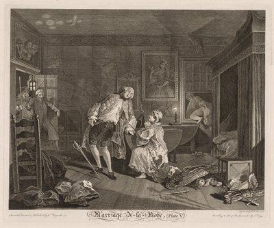 Heirat à la Mode: Der Tod des Earls von William Hogarth