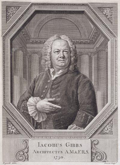 Porträt von James Gibbs (1682-1754) aus 