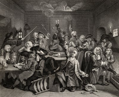 Szene in einem Spielhaus, Platte VI aus 