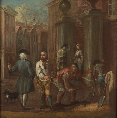 Schild für einen Pflasterer von William Hogarth