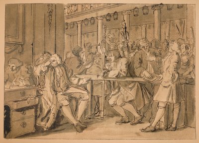 Skizze für Industry and Idleness - Platte X, 1747 von William Hogarth