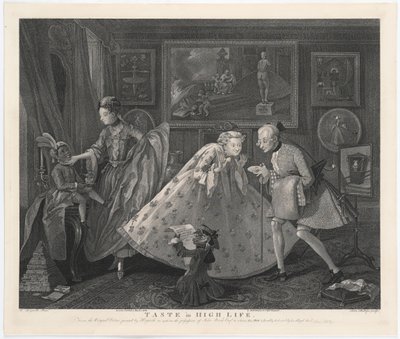 Geschmack im hohen Leben, graviert von Samuel Phillips, 1808 von William Hogarth