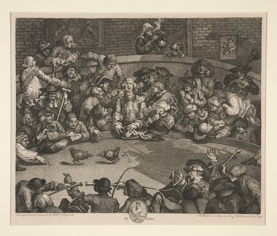 Der Hahnenkampf von William Hogarth