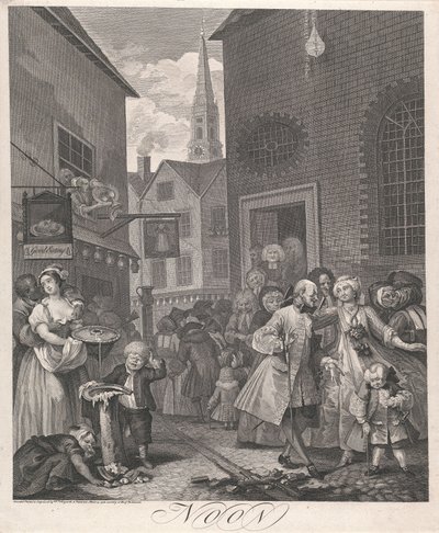 Die vier Tageszeiten, Platte II: Mittag von William Hogarth