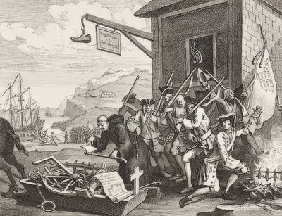 Die Invasion, Blatt 1: Frankreich von William Hogarth