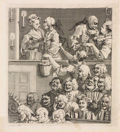 Das lachende Publikum, 1733 von William Hogarth
