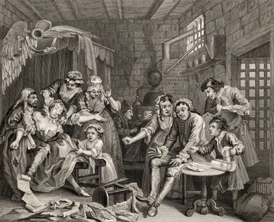 Die Gefängnisszene, Platte VII aus 