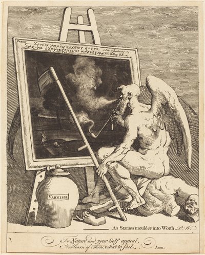 Die Zeit raucht ein Bild von William Hogarth