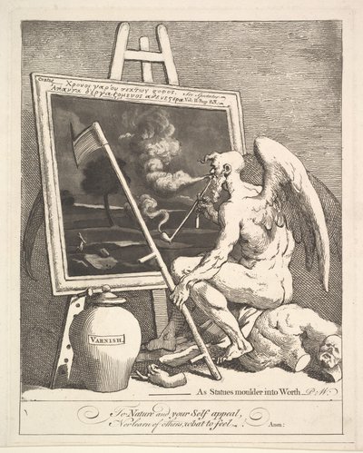 Zeit, die ein Bild raucht, ca. 1761 von William Hogarth