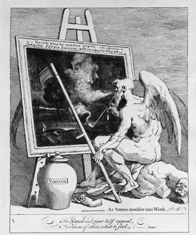 Zeit raucht ein Bild, 1761 von William Hogarth