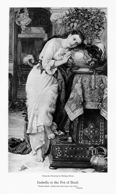 Isabella und der Basilikumtopf, ca. 1867 von William Holman Hunt