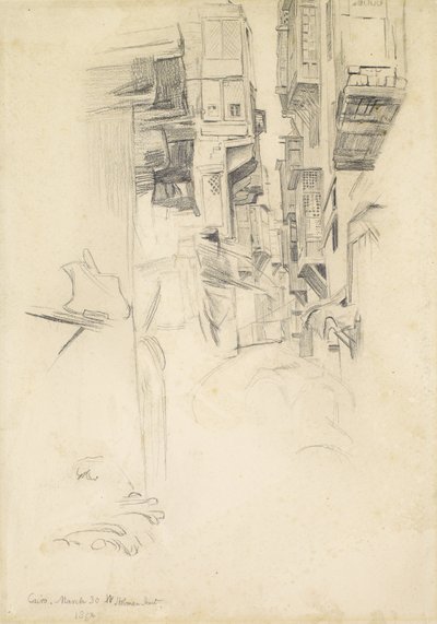 Straßenszene, Kairo, 1854 von William Holman Hunt
