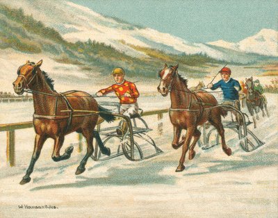 Historische und moderne Rennen, Trabrennen auf Eis von William Hounsom Byles