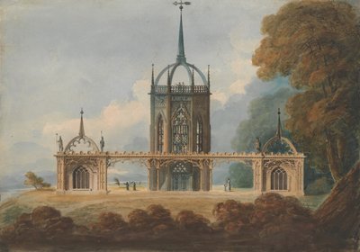 Entwurf für eine gotische Belle Vue von William Hurst Ashpitel