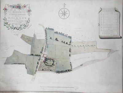 Plan eines Anwesens in der Grove Street in der Pfarrei Hackney von William Hurst Ashpitel