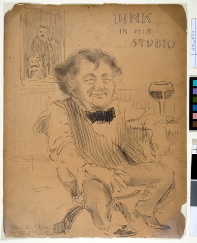 Dink in seinem Studio, ca. 1895 von William James Glackens