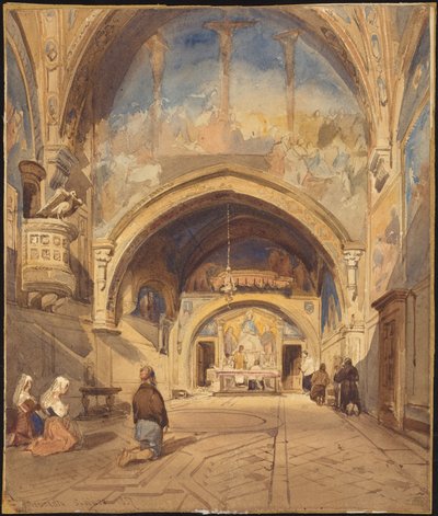 Innenraum der Kirche San Benedetto, Subiaco von William James Muller