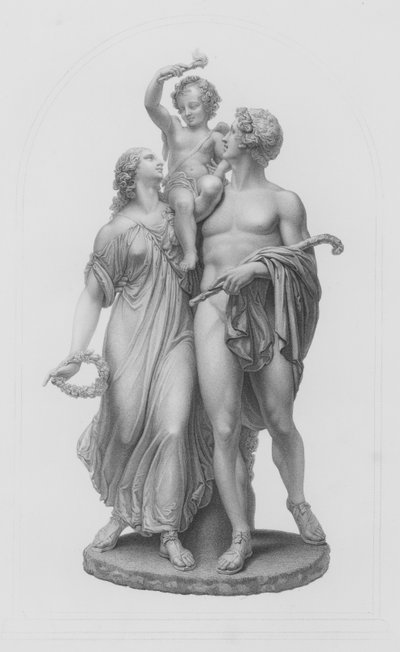 Der Triumph der Liebe, graviert von W. Roffe nach der Marmorgruppe von P. Mac Dowell, RA (Gravur) von William John Roffe