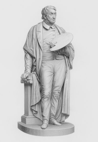 Turner, RA, graviert von W. Roffe nach der Statue von E. Baily, RA von William John Roffe