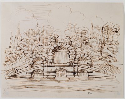 Chiswick, Entwurf für die gebaute Kaskade von William Kent