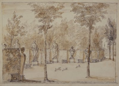 Blick in die Exedra in Chiswick von William Kent
