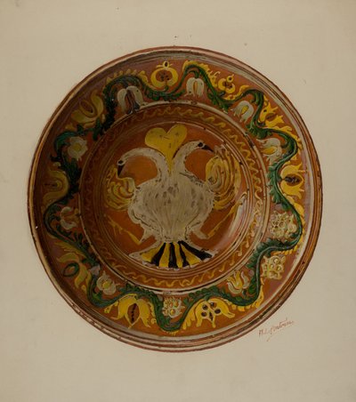 Pa. Deutscher Teller (ca. 1938) von William L Antrim