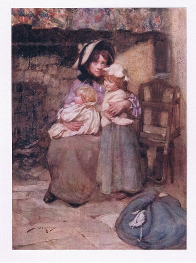 Und küsste ihre gedankenlosen Kinder mit vielen Tränen und umarmte sie fest, in doppelter Trauer von William Lee Hankey