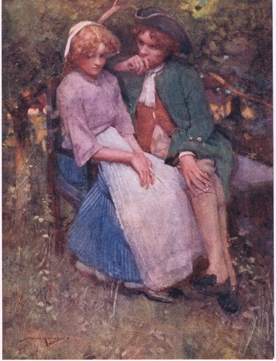 Der Weißdornbusch, mit Sitzen unter dem Schatten, für sprechendes Alter und flüsternde Liebende gemacht! von William Lee Hankey