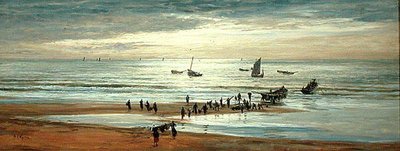 Strandszene an der Nordküste Frankreichs von William Lionel Wyllie
