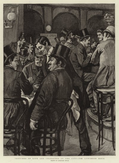 Skizzen von Leben und Charakter in der Stadt, die Mittagspause von William Lockhart Bogle