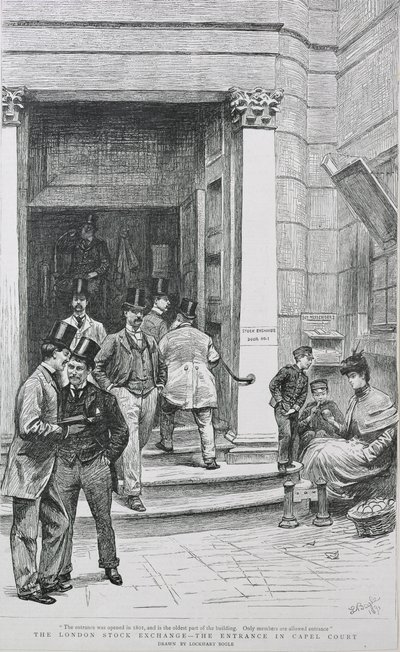 Eingang zur Börse in Capel Court, 1891 von William Lockhart Bogle