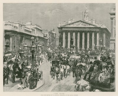 Die Bank, nach einem Bild von W. Logsdail, ausgestellt in der Royal Academy von William Logsdail