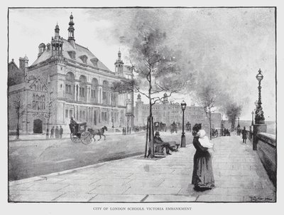 City of London Schulen, Victoria Embankment von William Luker