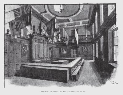 Ratssaal des College of Arms von William Luker