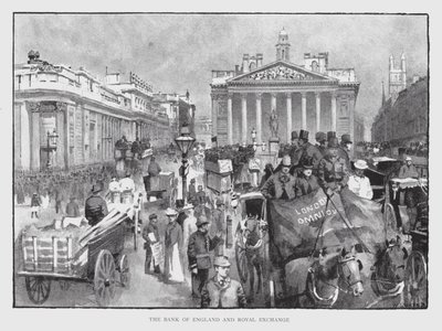 Die Bank von England und Royal Exchange von William Luker