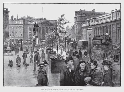 Mansion House und die Bank of England von William Luker