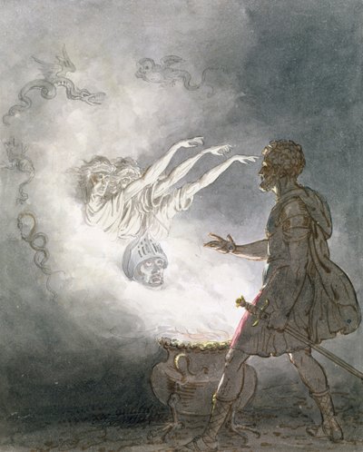 Macbeth und die Erscheinung des bewaffneten Kopfes, Akt IV, Szene I, aus 