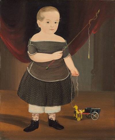 Junge mit Spielzeugpferd und Wagen von William Matthew Prior