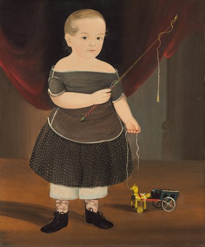Junge mit Spielzeugpferd und Wagen, um 1845 von William Matthew Prior
