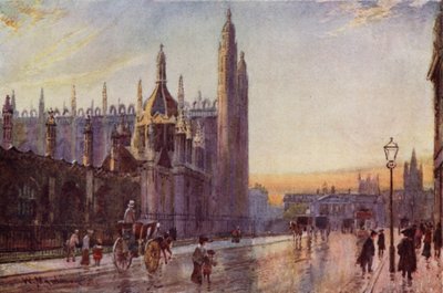 Kings College Tor und Kapelle, Dämmerungseffekt von William Matthison
