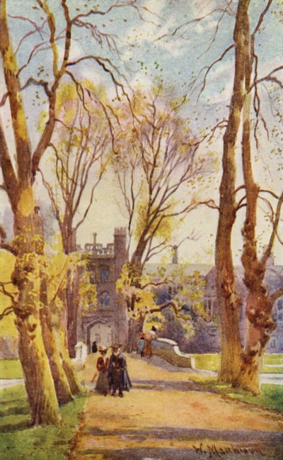 Trinity College Brücke und Allee, mit Tor zum Neuen Hof von William Matthison