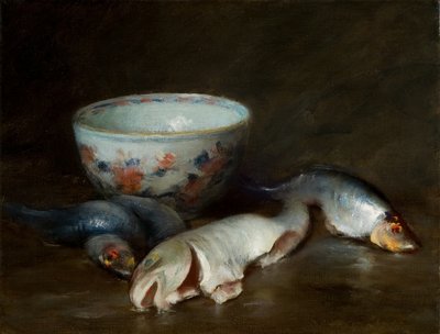 Stillleben mit Fisch von William Merritt Chase