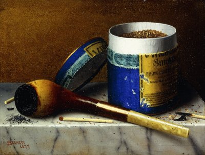 Tabak und Pfeife, 1877 von William Michael Harnett
